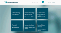Desktop Screenshot of helsedirektoratet.no